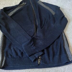 Theory Men's Cardigan in Navy and Gray